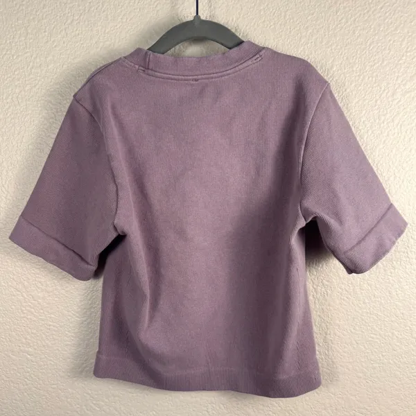 Everlane Ribbed Short Sleeve Tee Women XS Crew Neck Cotton Casual Minimalist - Image 2