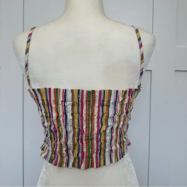 Zara Smocked Cropped Tank - Image 3