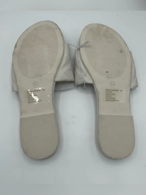 Steve Madden Perrie Quilted Slide Sandal In Bone white size 6 bridal honeymoon - Image 2