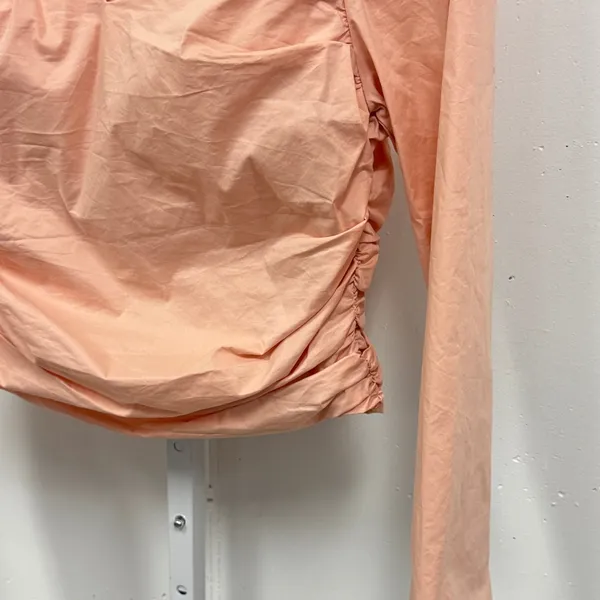 ASTR the Label‎ Blush Sweetheart Ruched Puff Long Sleeve Blouse Size XL Pink - Image 5