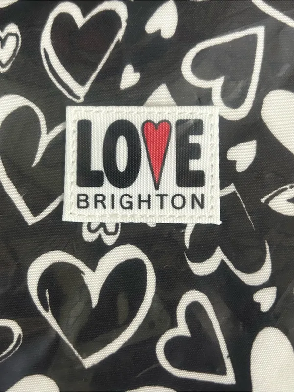 Brighton Endless Love Black & White Heart Print Backpack NWT - Image 4