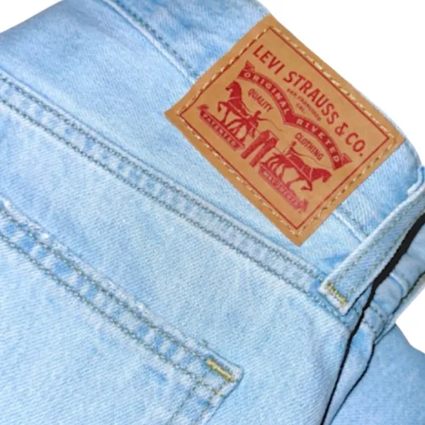 Levi's Light Wash Low Pro Straight Distressed Relaxed Jeans Sz 26 L31” - Image 5