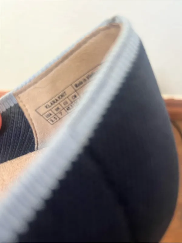 Vionic Klara Navy Blue Ballet Flats with Light Blue Trim size 9.5 - Image 3