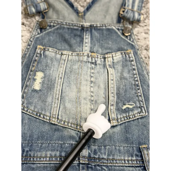 Free People We The Free Women’s Baxter Denim Dress Overall Jumper Grunge Size S - Image 11