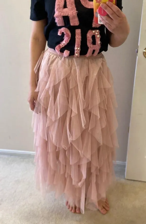 Pink tulle skirt. Xs - Image 2