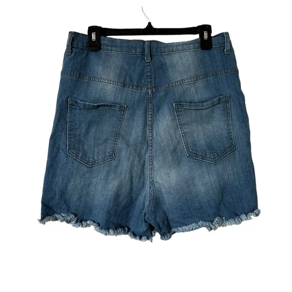 Aphrodite Women’s Shorts Medium Wash Super High Waisted Distressed Size‎ 3X​ - Image 2