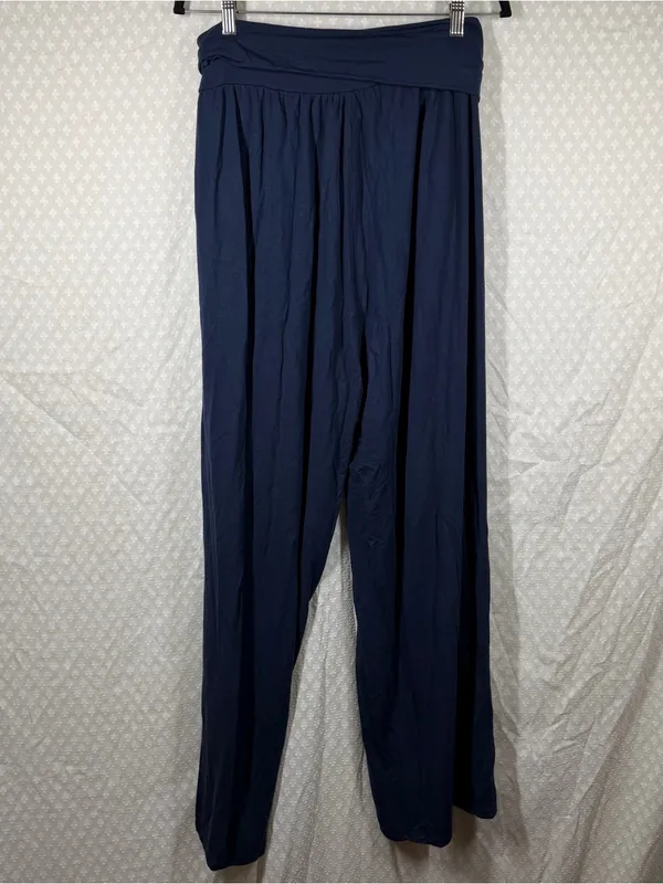 Quince Dark Blue French Terry Modal Wide Leg Pants - Image 5