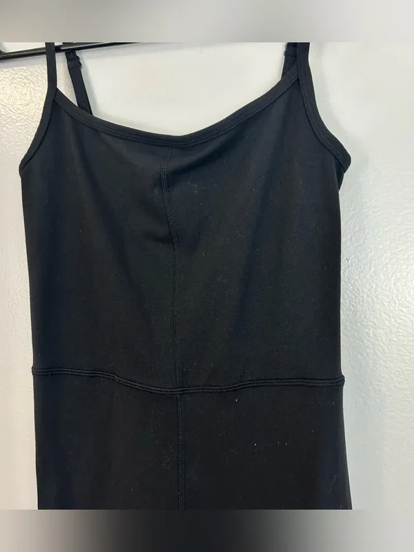 Wilfred Free Aritzia Divinity Kick Flare Black Sleevless Stretch Jumpsuit 2XS - Image 6
