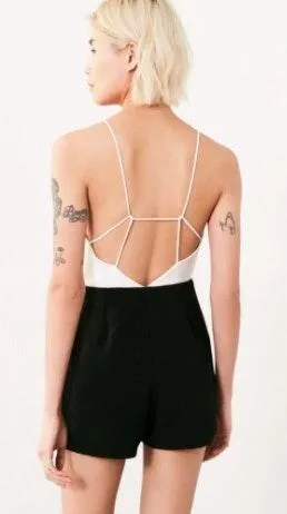 Urban Outfitters Strappy Cutout Colorblock Romper - Image 3