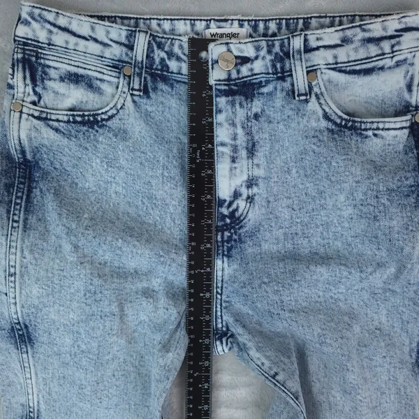Wrangler Retro Slim Jeans Women 31x32 (31x28) Blue Acid Wash High‎ Rise Denim - Image 12