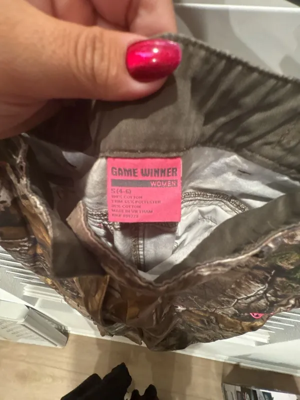Game Winner Realtree Camo Cargo Pants Size S (4-6) Hunting Cotton - Image 4