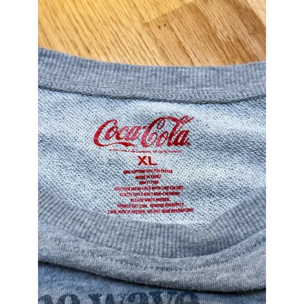 Coca Cola Catch The Wave Crewneck Long Sleeve Raw Hem Sweatshirt Size XL - Image 5