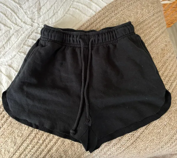 Black Soft Tie Shorts  - Image 3