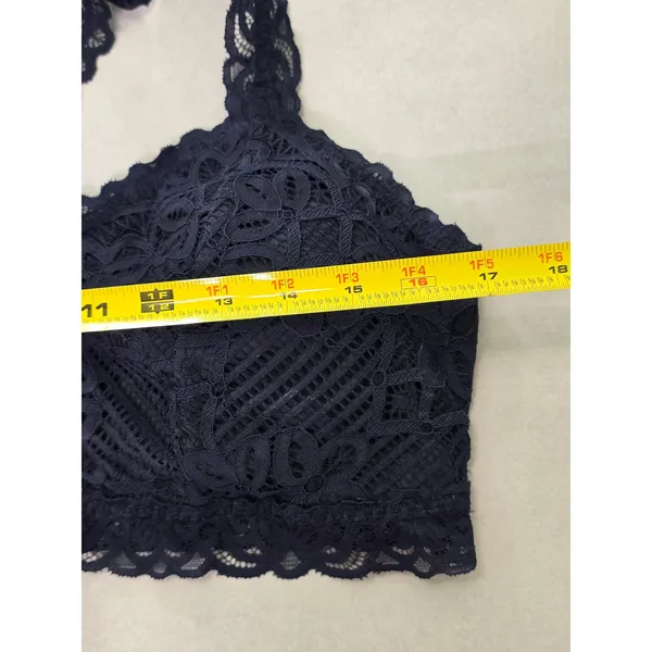 Maurices Navy Blue Romantic Boudoir Bridal Cottage Lingerie Feminine Lace Bra XL - Image 3