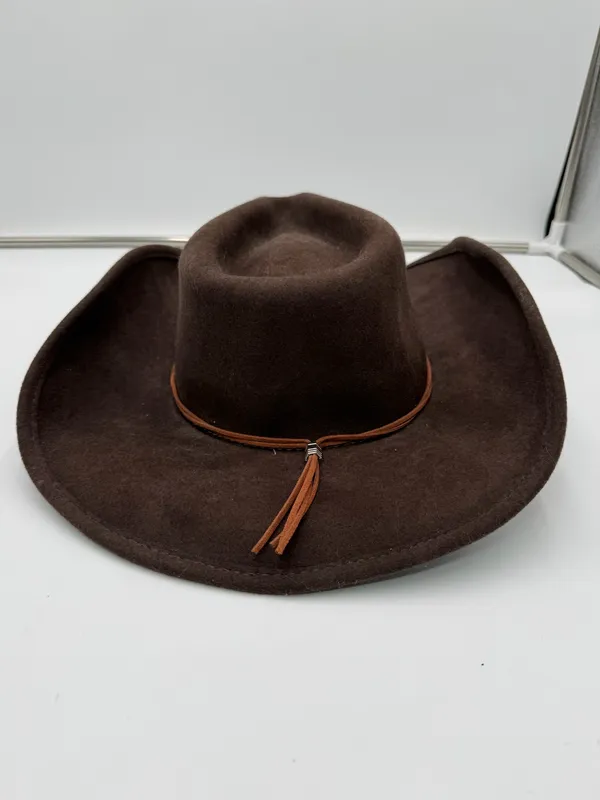 Run A Muck Brown Wool Felt Cowboy Hat NWT Adult Unisex Size L Western Cross - Image 3