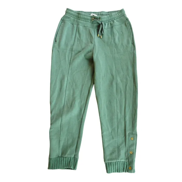 Saturday Sunday Anthropologie Sage Green Snap Button Hem Joggers Size Medium - Image 2