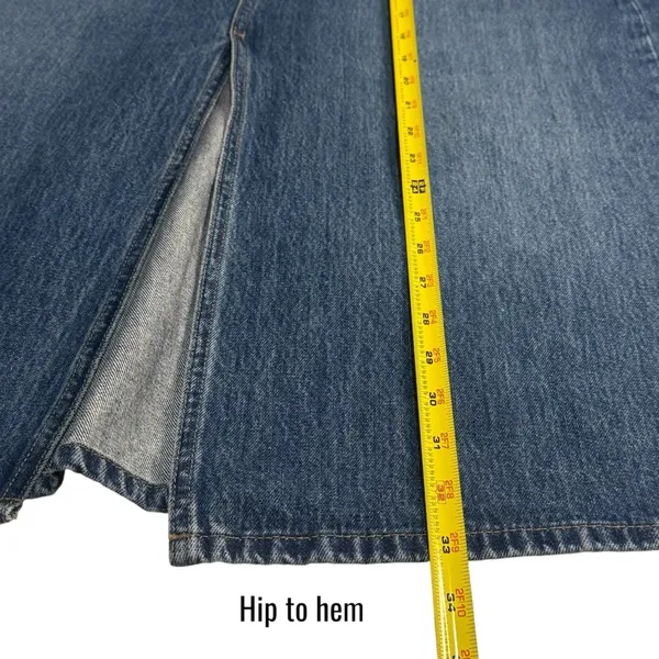 NEW Uniqlo Long A-Line Denim Skirt Cottagcore Fall Holiday Pumpkin Patch Size 6‎ - Image 10
