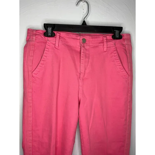Risen Jogger Jeans Denim Size 7 28 Hot Pink Stretch Vibrant Pants - Image 2