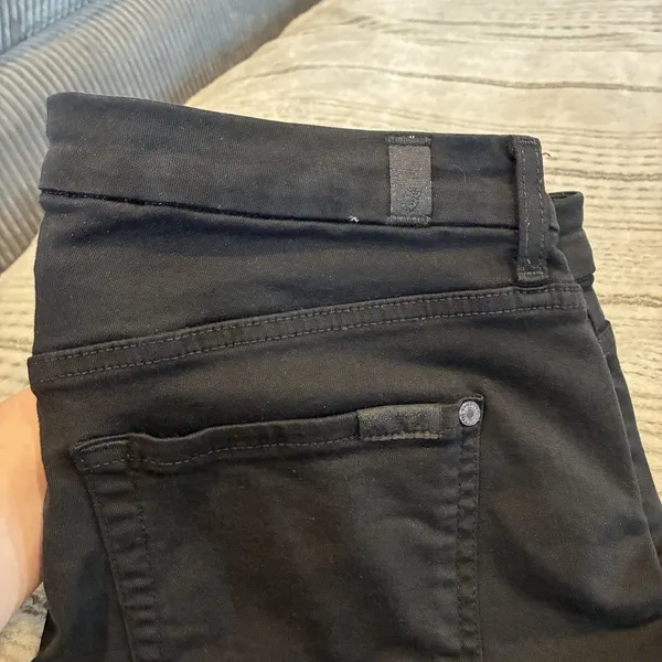 Seven For All Mankind WOMEN’s Black High Waist Ankle Skinny Jeans Size 32 EUC - Image 5