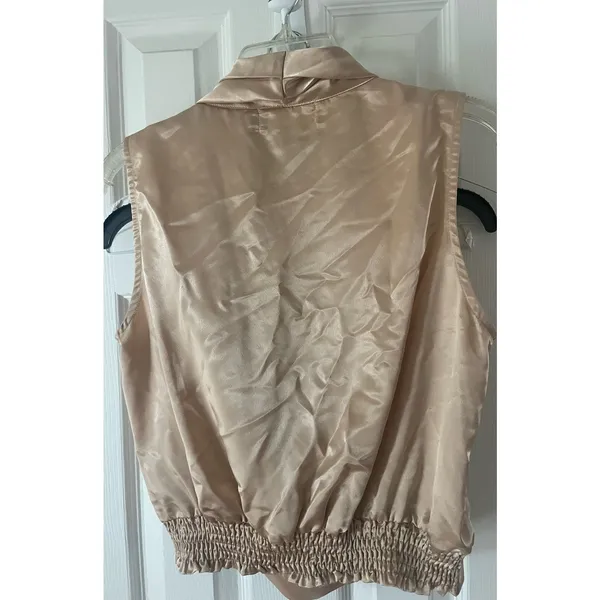 Stella Satin Sleeveless Top, Size L, $22, B53 Gold Size L - Image 2