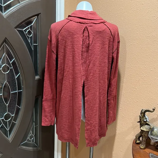 We the free orange cowl neck sweater top - Image 5