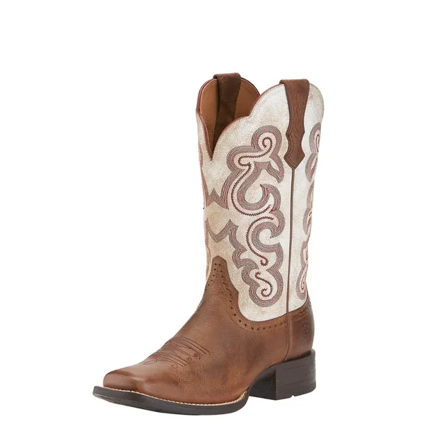 Ariat Sz 7 Women's QuickDraw Sandstorm Leather Cowboy Boots Western Rodeo - Image 3