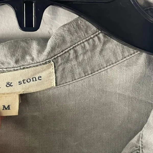 Cloth & Stone Olive‎ Green Tencel Lyocell Shift Dress Pockets M B6582-654-303 - Image 5