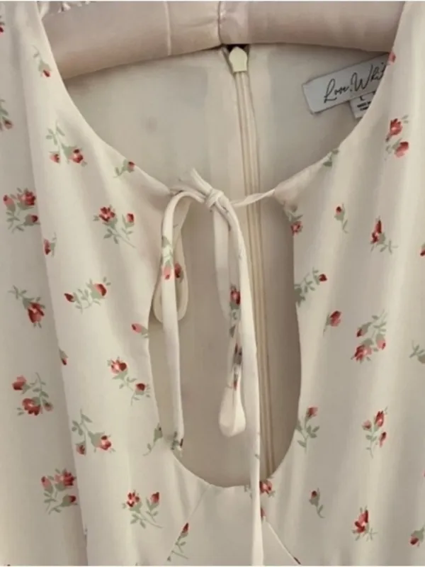 Love, Whit by Whitney Porter White Floral Dress size Large - Image 6