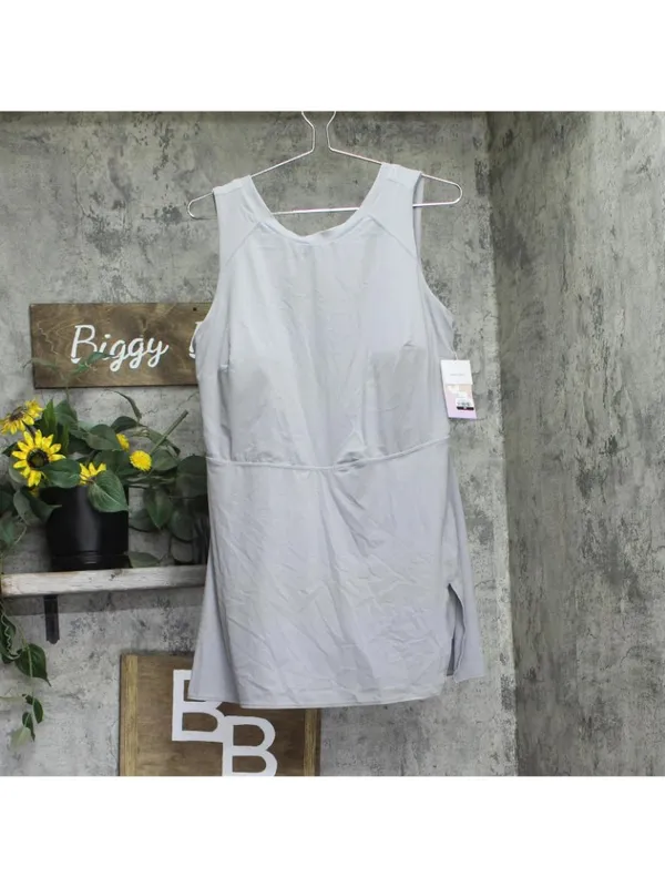 NWT Joylab Womens High Neck Low Back Active Dress with Built in Shorts Gray XXL - Image 2