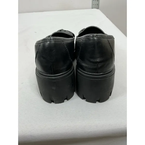 Womans Excellent Madden Girl Hoxxtonn Chunky Platform Chain Loafers 7.5 M Black - Image 8
