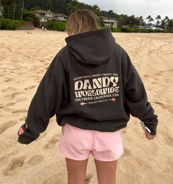 Dandy Worldwide “Heart On My Sleeve” Oversized Hoodie - Image 2