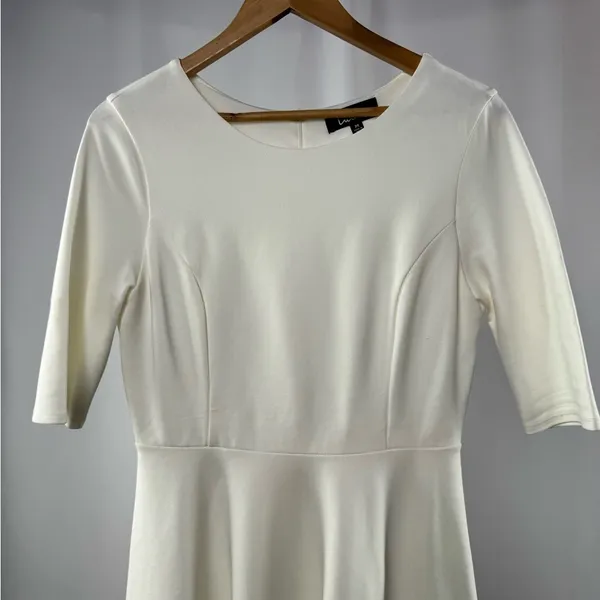 Lulus Sheer Factor Mesh Skater Dress‎ in White Size Medium - Image 5