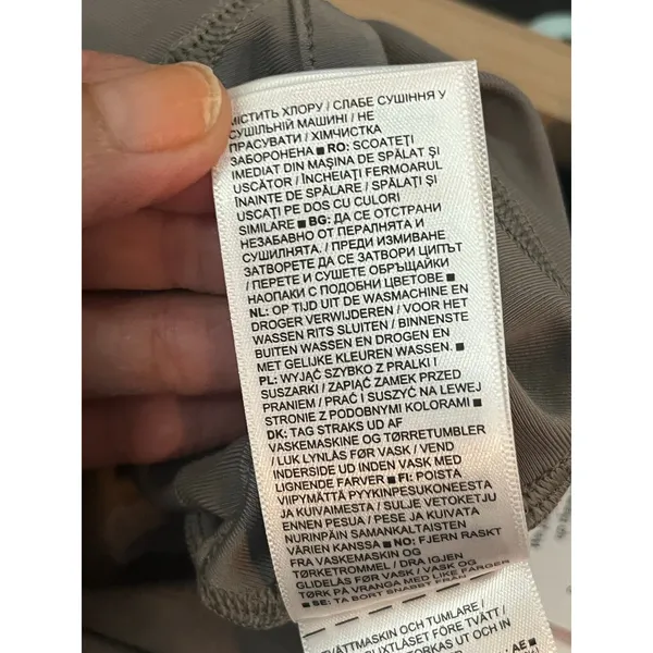 Athleta Delancey Gleam Moto Tight Leggings Taupe S Shiny Biker Athleisure New - Image 11