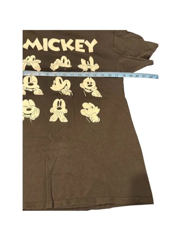 Disney Mickey Mouse Black White Graphic Short Sleeve Tee M (18” PTP) - Image 5