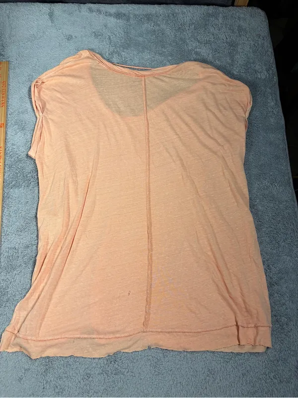 Free people we the free Lightweight Peach orange Tee large - Image 6