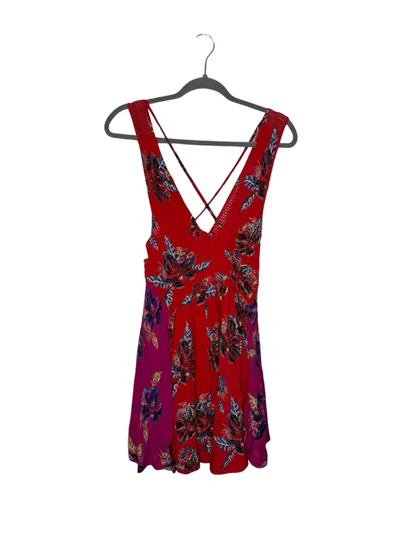 ✨ Free People Thought I Was Dreamin’ Mini Dress Red Pink Floral Size Small NWT ✨ - Image 3