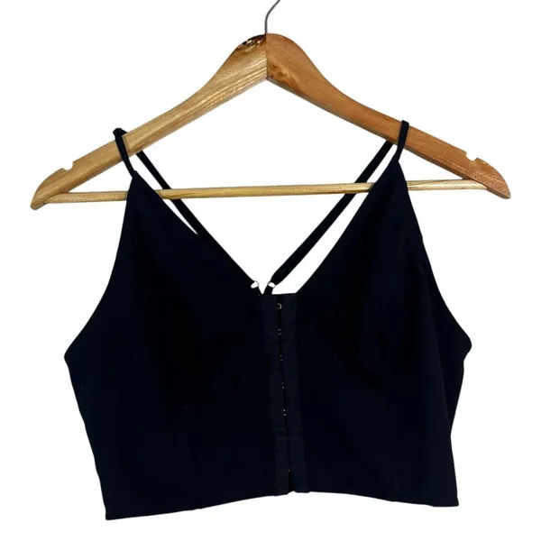 Intimately Vest Of All Free People Corset Crop Top Black Minimalist Edgy Size M - Image 4