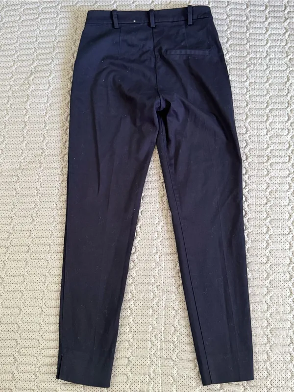 H&M Navy Straight Leg Tailored Pants size 2 - Image 3