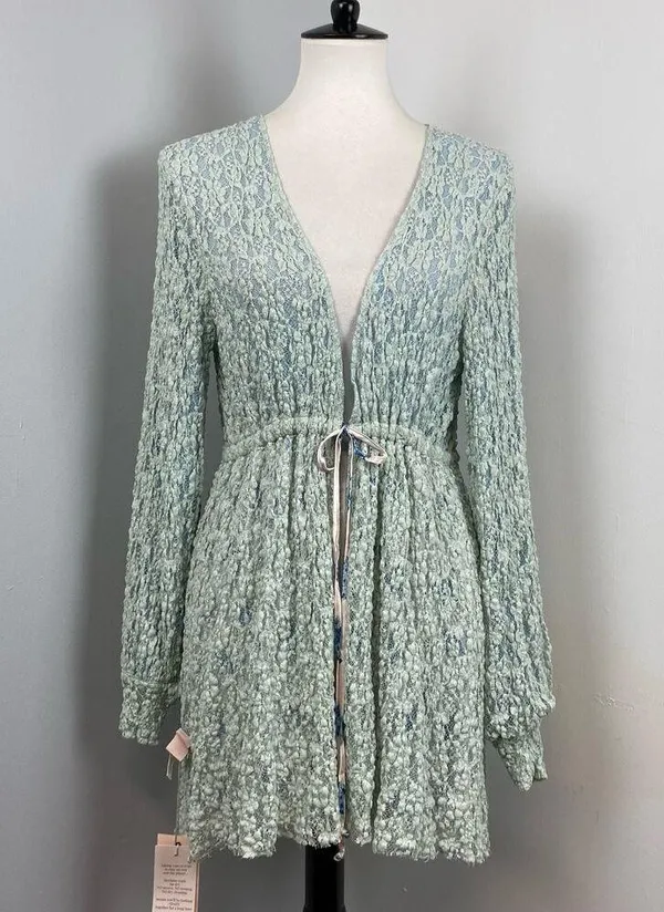 We are HAH Blue Make it a Double Reversible Lace Robe Medium Hot As Hell - Image 11