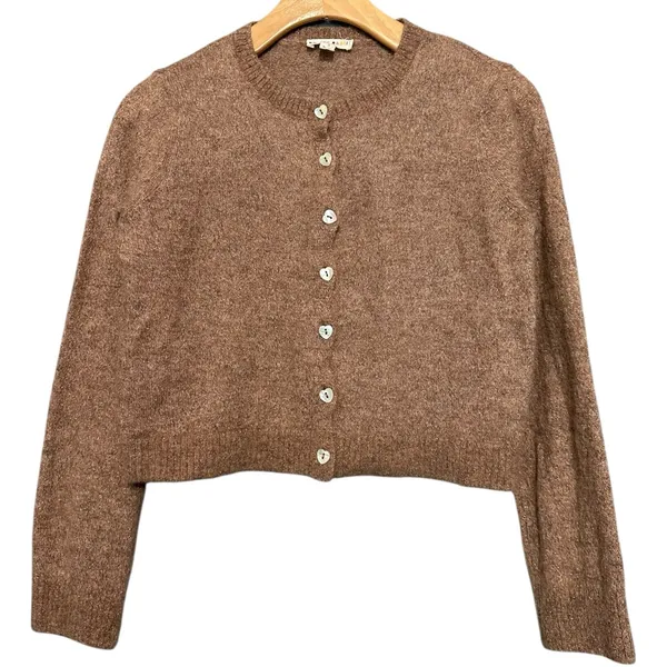 Roller Rabbit Women’s Size S Camel Tan Lurex Shine Moxie Sweater Cardigan - Image 5