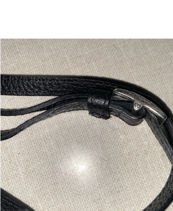 BRIGHTON Mini Purse Bag Rhinestone Heart Black Suede Leather Crossbody - Image 12