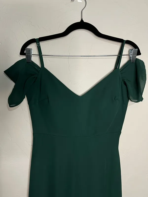 Birdy Grey Devin Chiffon Emerald Green Maxi‎ Dress - Image 4