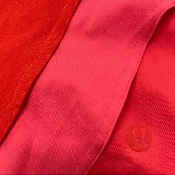 lululemon Tennis Skirt Size 2 Red Pink Asymmetrical Layered High Rise Skirt NWT - Image 4