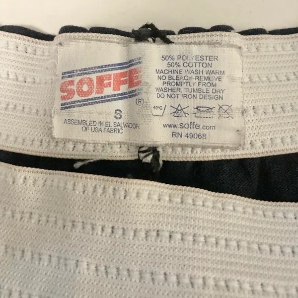 Y2K Soffe Black Cotton Short Shorts Roll Down High Waist - Image 7