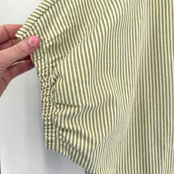 MARC NEW YORK Split Pea White Stripe V Neck Dolman Sleeve Top‎ Size S NWT Boxy - Image 3
