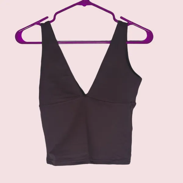 NWT Reoria Brown Plunge Deep V Neck Sleeveless‎ V Backless Tank - Small - Image 4