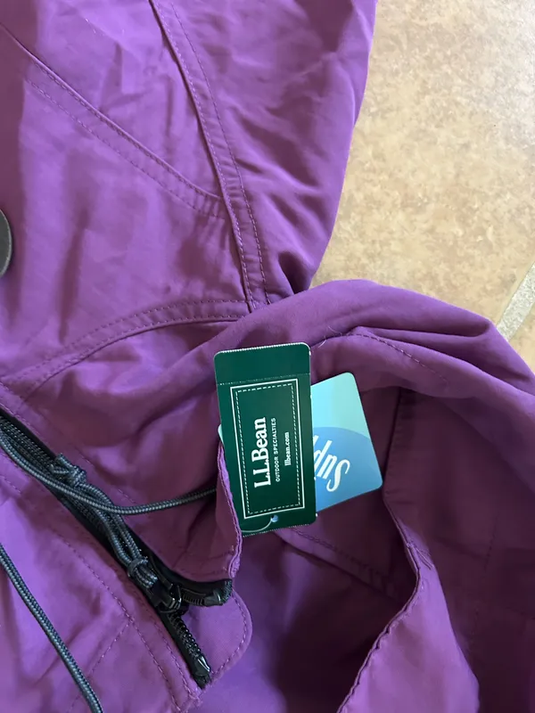 LL Bean hooded windbreaker raincoat - Image 3