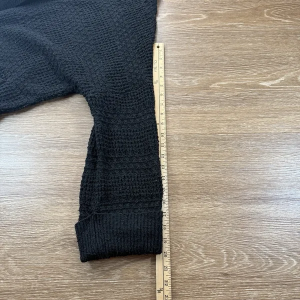 Buckle BKE Women's Black Open Front Cardigan Chunky Knit Pockets Size L Cozy Fall Style - Image 8