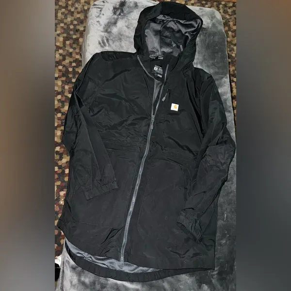 Carhartt Rain Defender Relaxed Fit Lightweight Coat Size XL (16-18) in Black - Image 4