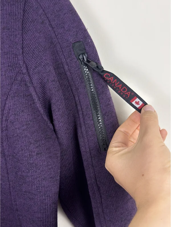 Canada Weather Gear Climb Jacket Women M Purple Sweater Fleece NWT Outdo - Image 12